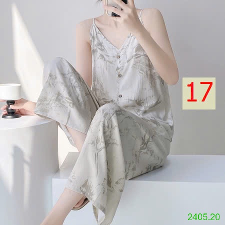 25HA2405.20 - BỘ LANH LỤA 2 DÂY QUẦN DÀI NỮ