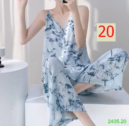 25HA2405.20 - BỘ LANH LỤA 2 DÂY QUẦN DÀI NỮ