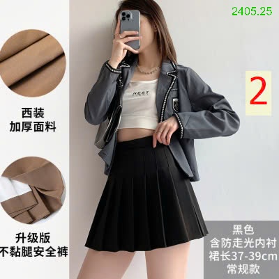 25HA2405.25 - CHÂN VÁY XẾP LY NỮ DÁNG NGẮN
