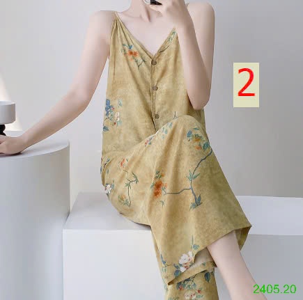 25HA2405.20 - BỘ LANH LỤA 2 DÂY QUẦN DÀI NỮ