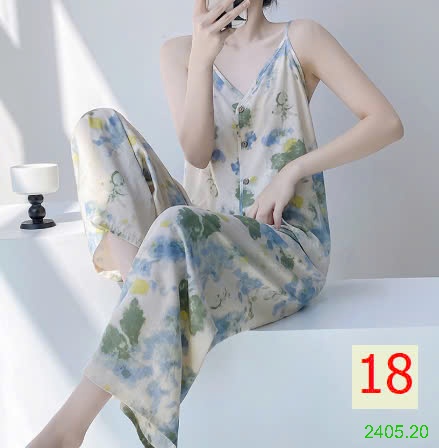 25HA2405.20 - BỘ LANH LỤA 2 DÂY QUẦN DÀI NỮ