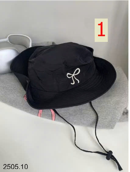 25HA2505.10 - MŨ BUCKET THÊU NƠ