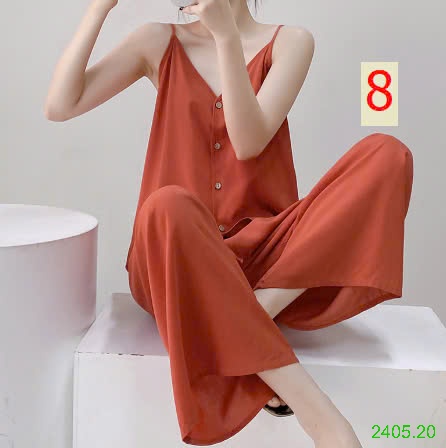 25HA2405.20 - BỘ LANH LỤA 2 DÂY QUẦN DÀI NỮ