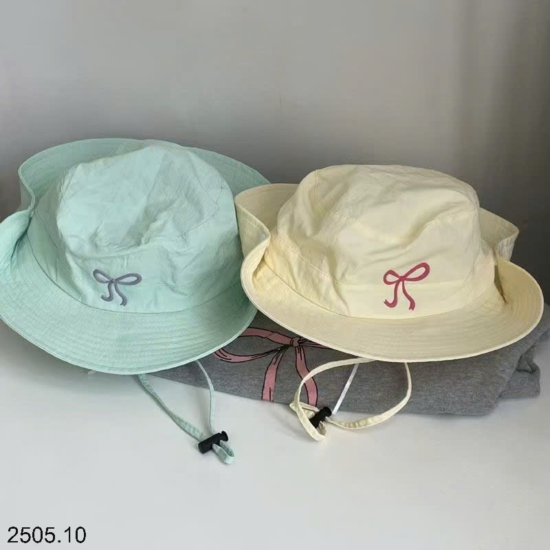 25HA2505.10 - MŨ BUCKET THÊU NƠ