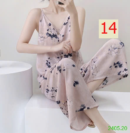25HA2405.20 - BỘ LANH LỤA 2 DÂY QUẦN DÀI NỮ