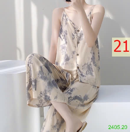25HA2405.20 - BỘ LANH LỤA 2 DÂY QUẦN DÀI NỮ