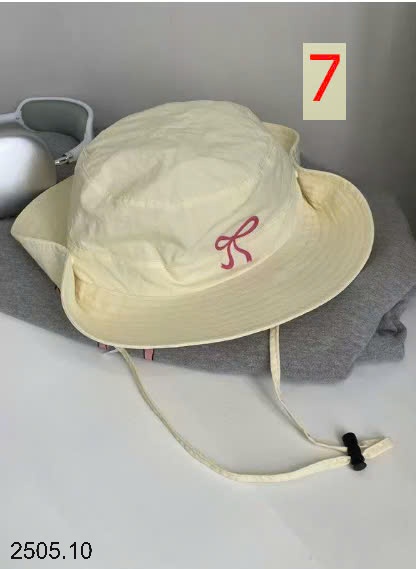 25HA2505.10 - MŨ BUCKET THÊU NƠ