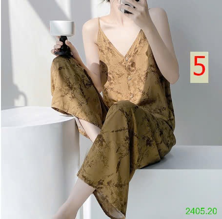 25HA2405.20 - BỘ LANH LỤA 2 DÂY QUẦN DÀI NỮ