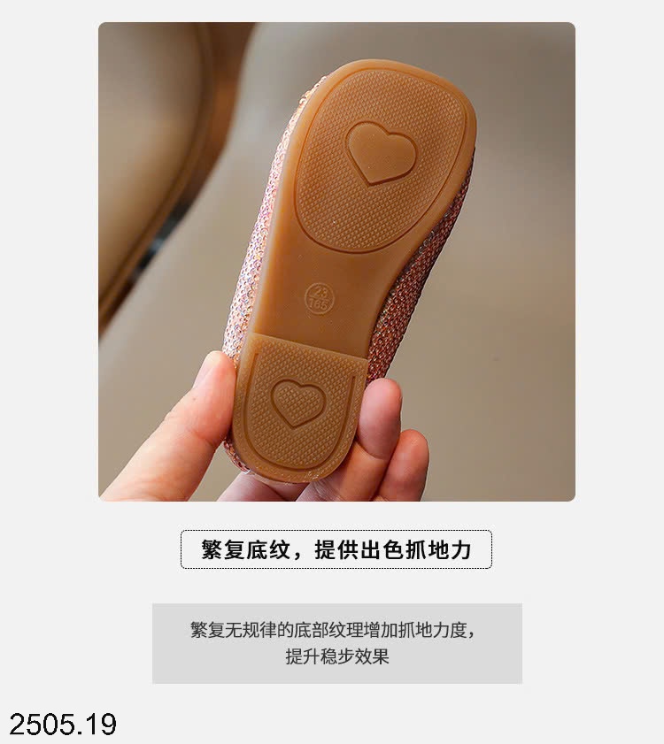 25HA2505.19 - GIÀY BÚP BÊ BÉ GÁI ĐÍNH SEQUIN