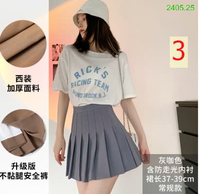 25HA2405.25 - CHÂN VÁY XẾP LY NỮ DÁNG NGẮN