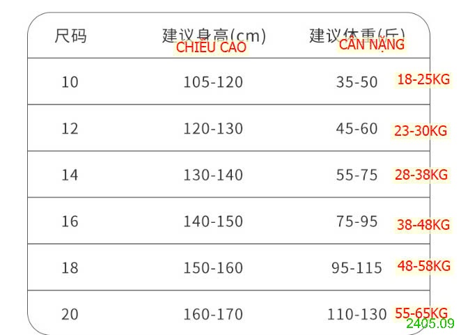 25HA2405.09 - BỘ BƠI BÉ TRAI HÃNG GUIRENNIAO