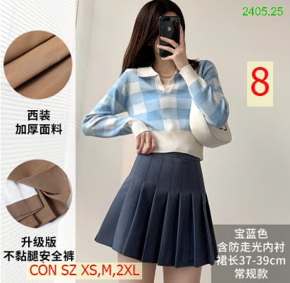 25HA2405.25 - CHÂN VÁY XẾP LY NỮ DÁNG NGẮN