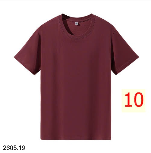 25HA2605.19 - ÁO COTTON TRƠN MÀU BASIC NAM NỮ