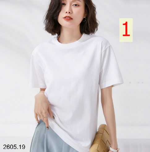 25HA2605.19 - ÁO COTTON TRƠN MÀU BASIC NAM NỮ
