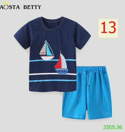 25HA2505.26 - BỘ COTTON BÉ TRAI HÃNG AOSTA BETTY