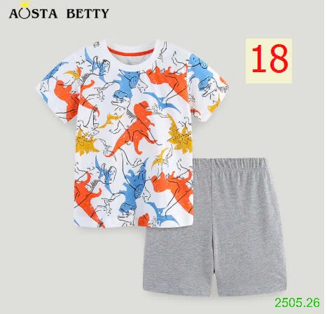 25HA2505.26 - BỘ COTTON BÉ TRAI HÃNG AOSTA BETTY