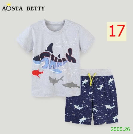 25HA2505.26 - BỘ COTTON BÉ TRAI HÃNG AOSTA BETTY
