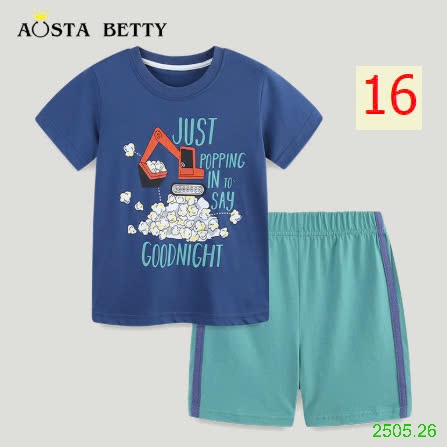 25HA2505.26 - BỘ COTTON BÉ TRAI HÃNG AOSTA BETTY