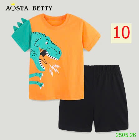 25HA2505.26 - BỘ COTTON BÉ TRAI HÃNG AOSTA BETTY