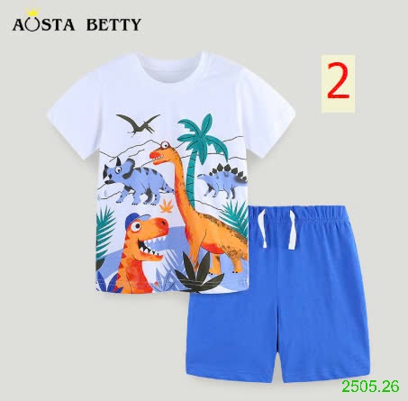 25HA2505.26 - BỘ COTTON BÉ TRAI HÃNG AOSTA BETTY