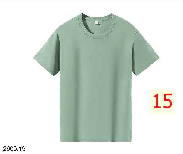 25HA2605.19 - ÁO COTTON TRƠN MÀU BASIC NAM NỮ