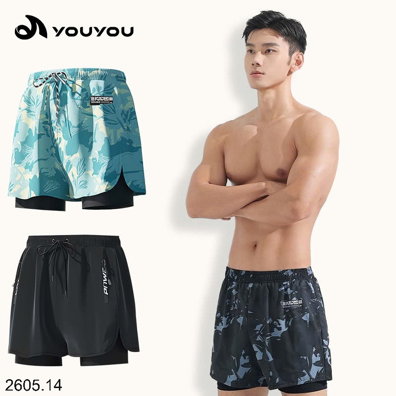 25HA2605.14 - QUẦN BƠI YOUYOU NAM 2 LỚP CHỐNG LỘ