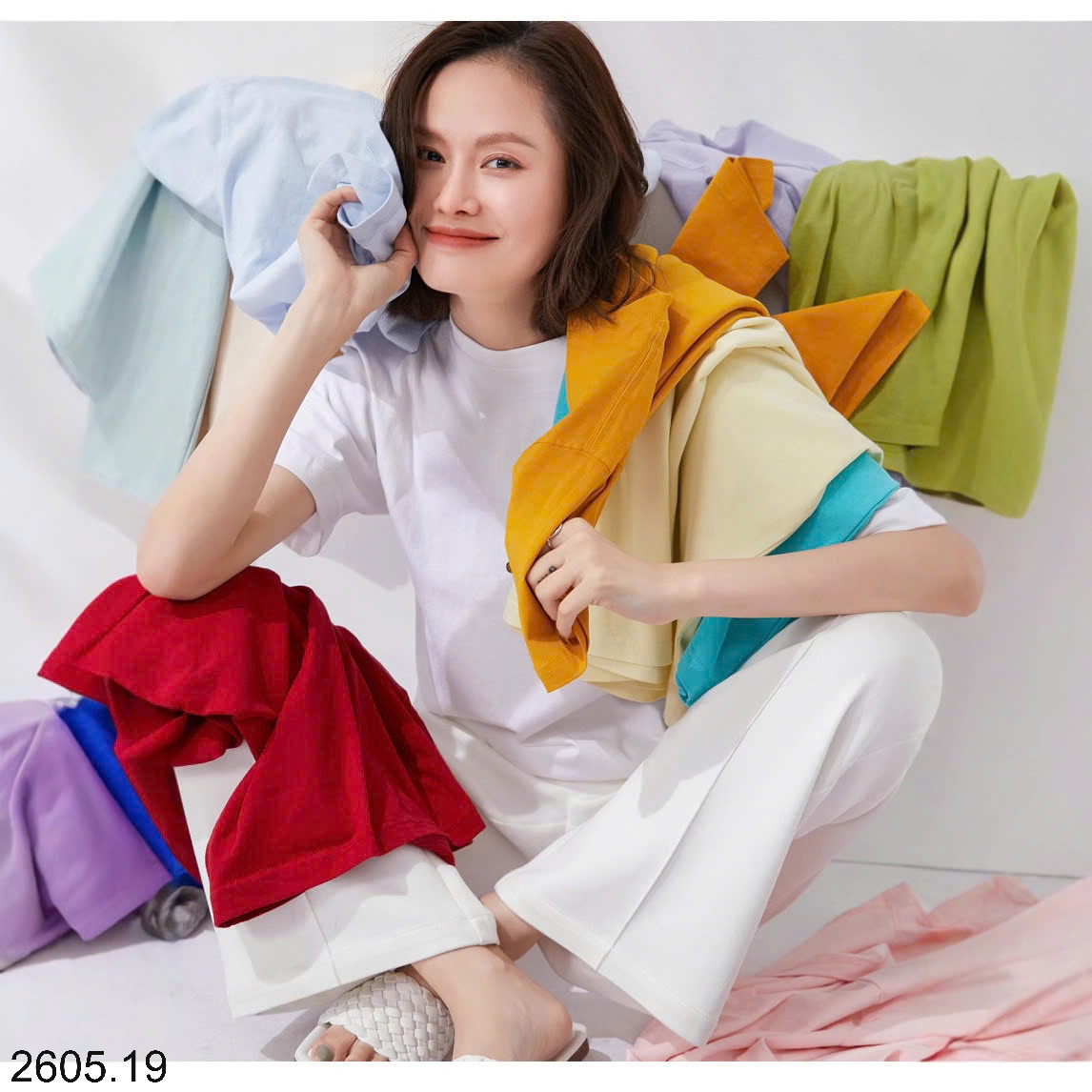 25HA2605.19 - ÁO COTTON TRƠN MÀU BASIC NAM NỮ