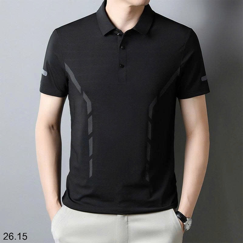 25HA26.15 - POLO LỤA BĂNG NAM