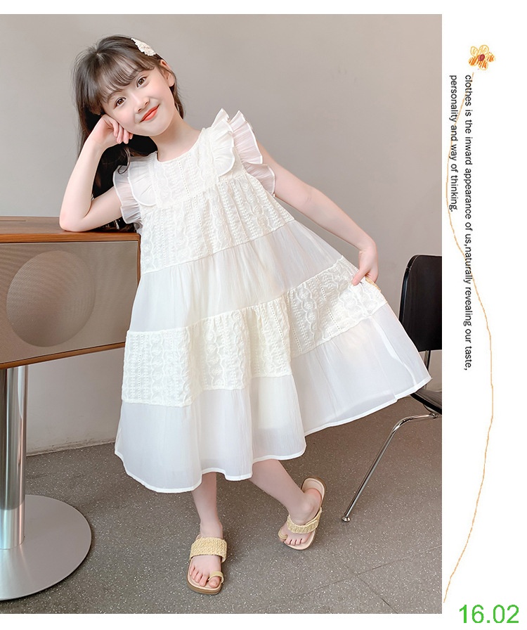 25HA16.02 - VÁY TAY VIỀN BÈO SIZE ĐẠI BÉ GÁI