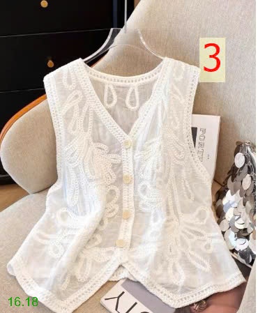 25HA16.18 - ÁO BA LỖ HỌA TIẾT HOA LƯỚI