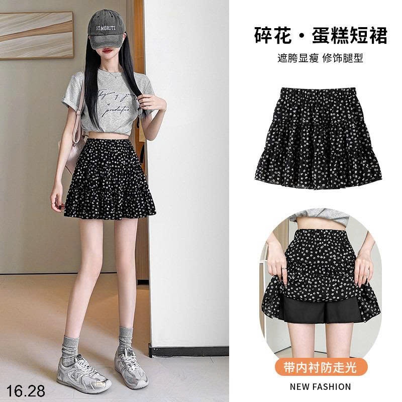 25HA16.28 - CHÂN VÁY BABYDOLL HOA NHÍ NỮ