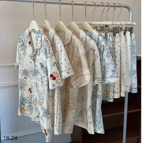 25HA16.24 - BỘ PIJAMA CỘC MẶC NHÀ NỮ