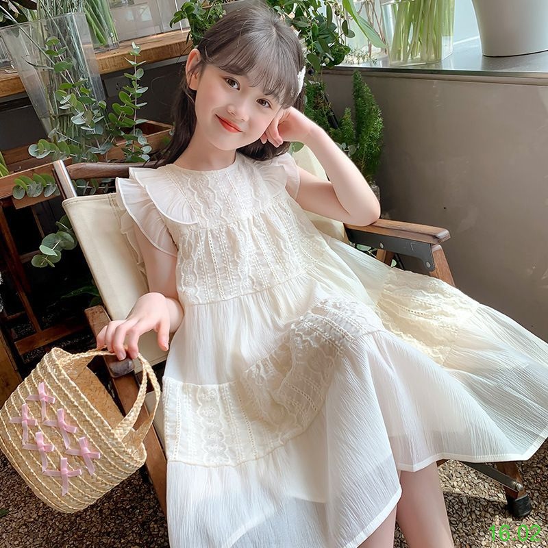 25HA16.02 - VÁY TAY VIỀN BÈO SIZE ĐẠI BÉ GÁI