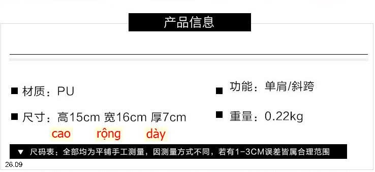 25HA26.09 - TÚI VUÔNG HOẠT HÌNH
