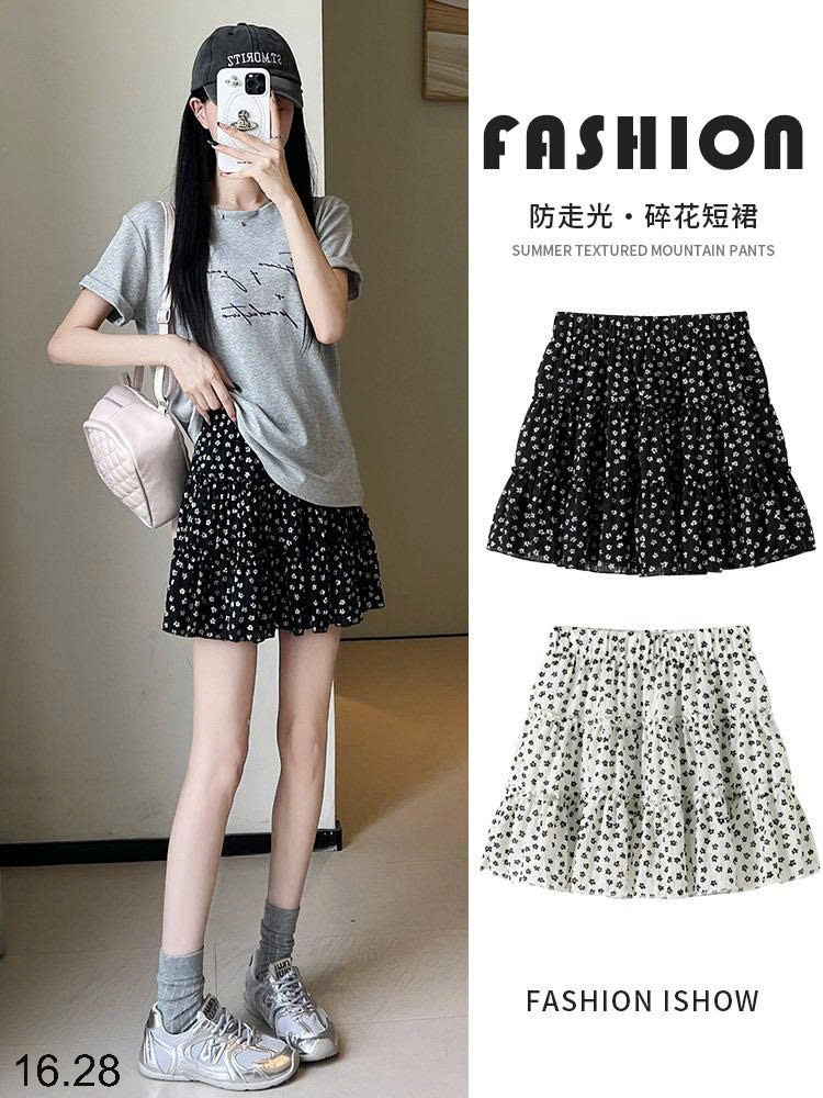 25HA16.28 - CHÂN VÁY BABYDOLL HOA NHÍ NỮ
