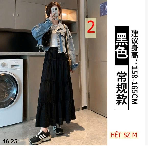 25HA16.25 - CHÂN VÁY XÒE BỒNG DÁNG DÀI NỮ