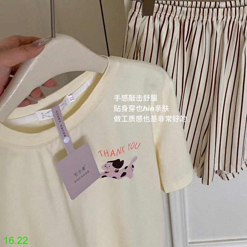 25HA16.22 - BỘ COTTON HOẠT HÌNH MẶC NHÀ CHO NỮ