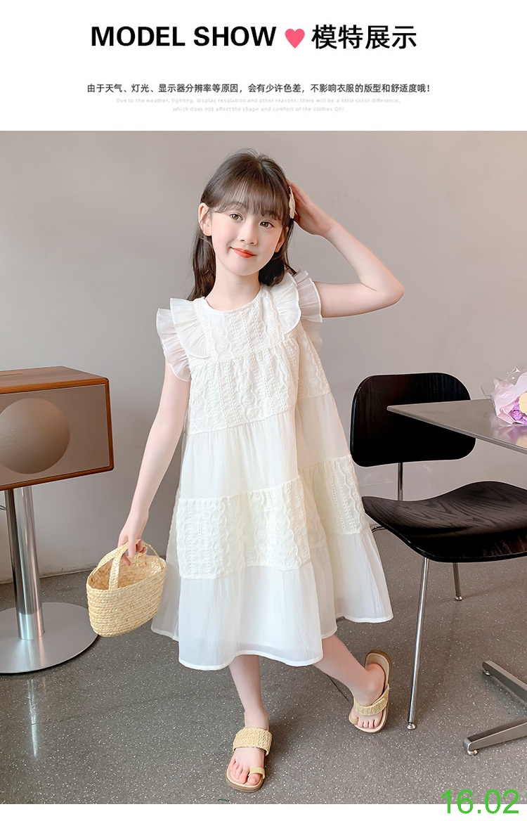 25HA16.02 - VÁY TAY VIỀN BÈO SIZE ĐẠI BÉ GÁI