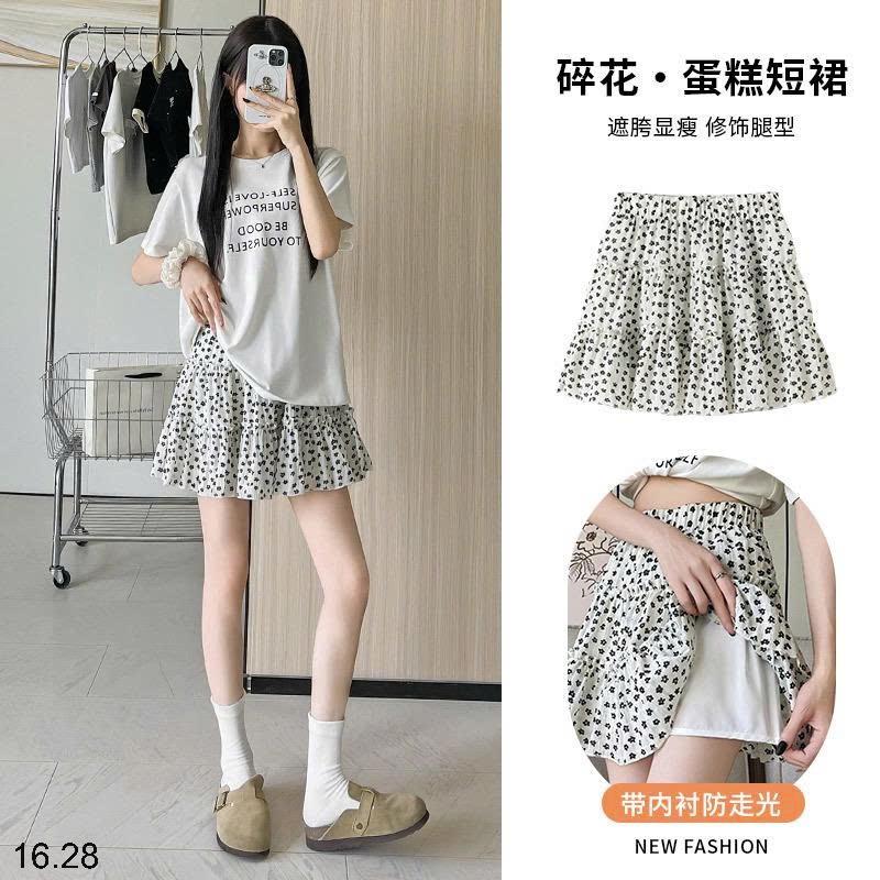 25HA16.28 - CHÂN VÁY BABYDOLL HOA NHÍ NỮ