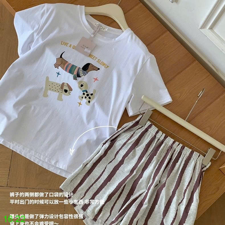 25HA16.22 - BỘ COTTON HOẠT HÌNH MẶC NHÀ CHO NỮ