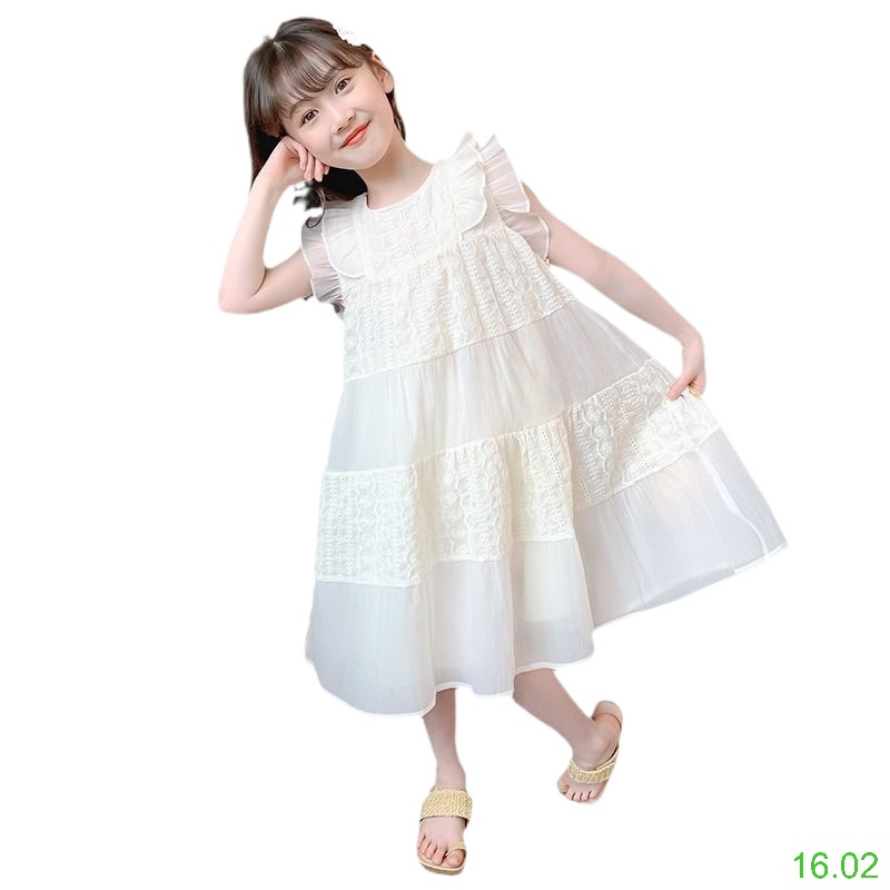 25HA16.02 - VÁY TAY VIỀN BÈO SIZE ĐẠI BÉ GÁI