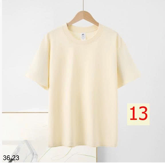 25HA36.23 - ÁO PHÔNG COTTON TRƠN MÀU BASIC NAM NỮ