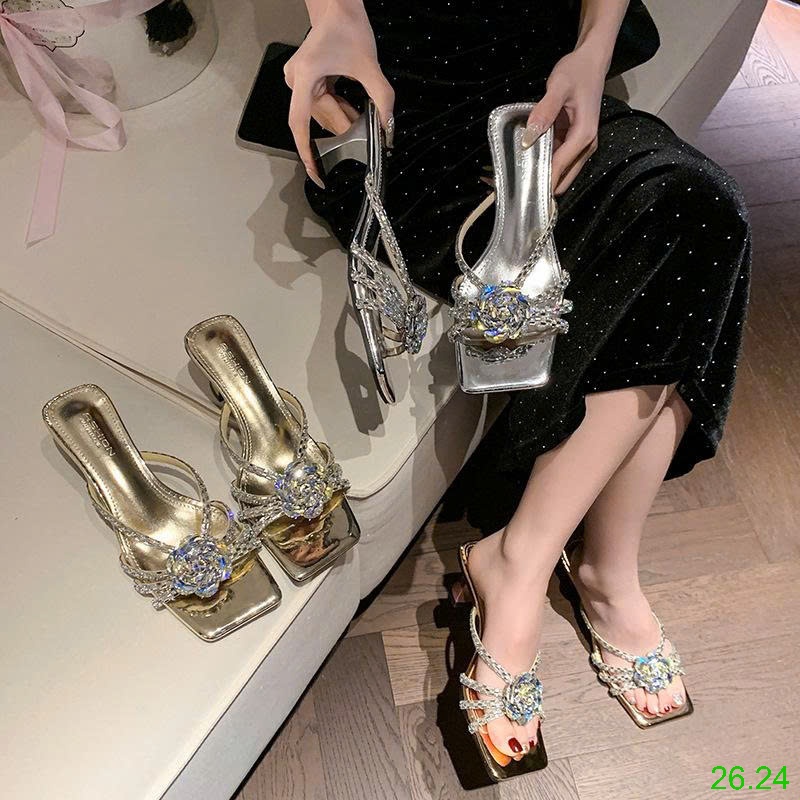 25HA26.24 - GUỐC CAO GÓT HOA ĐÍNH ĐÁ
