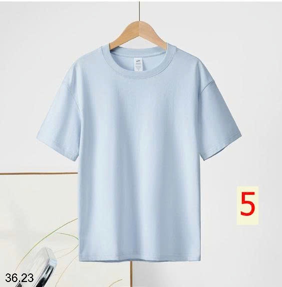 25HA36.23 - ÁO PHÔNG COTTON TRƠN MÀU BASIC NAM NỮ