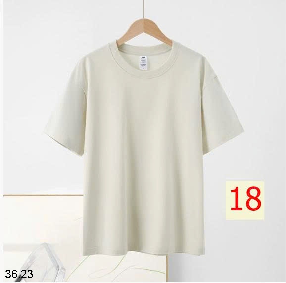 25HA36.23 - ÁO PHÔNG COTTON TRƠN MÀU BASIC NAM NỮ