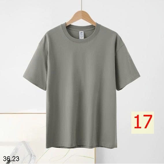 25HA36.23 - ÁO PHÔNG COTTON TRƠN MÀU BASIC NAM NỮ