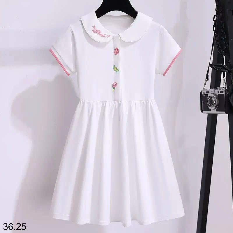 25HA36.25 - VÁY BÉ GÁI CỔ SEN SIZE ĐẠI