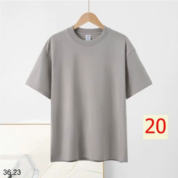 25HA36.23 - ÁO PHÔNG COTTON TRƠN MÀU BASIC NAM NỮ