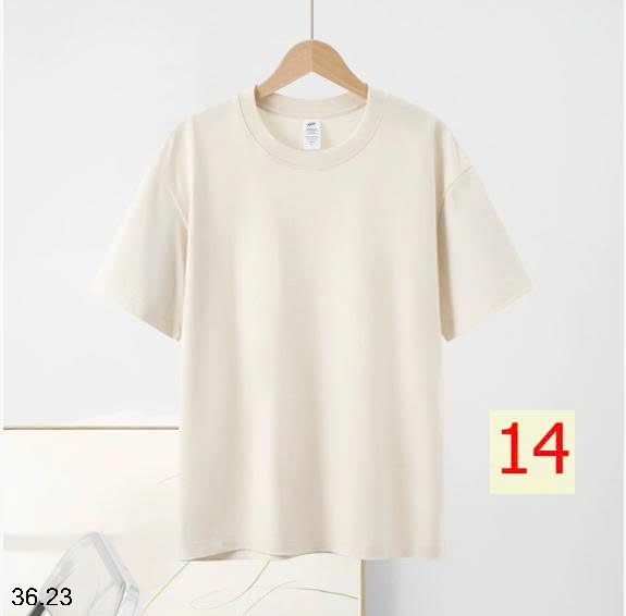 25HA36.23 - ÁO PHÔNG COTTON TRƠN MÀU BASIC NAM NỮ
