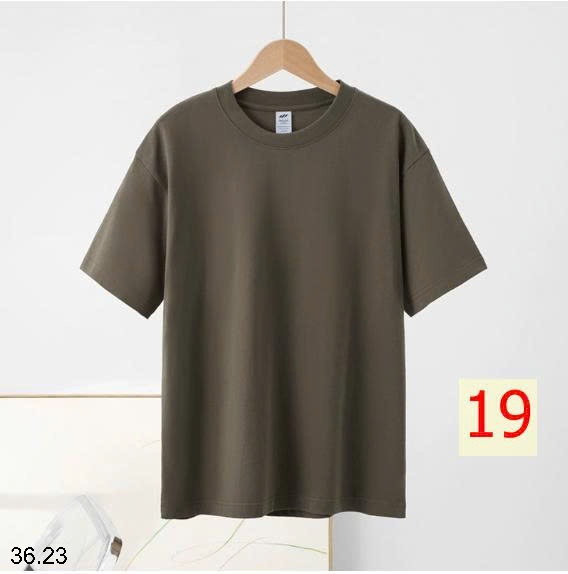 25HA36.23 - ÁO PHÔNG COTTON TRƠN MÀU BASIC NAM NỮ